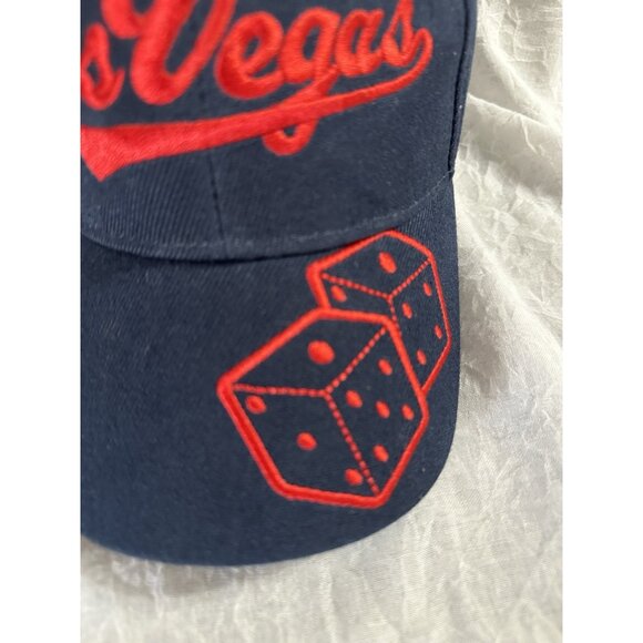 🌵4/$25 Koshkash Las Vegas Hat Hook and Loop Navy Baseball Cap Embroidered Dice - Picture 3 of 7